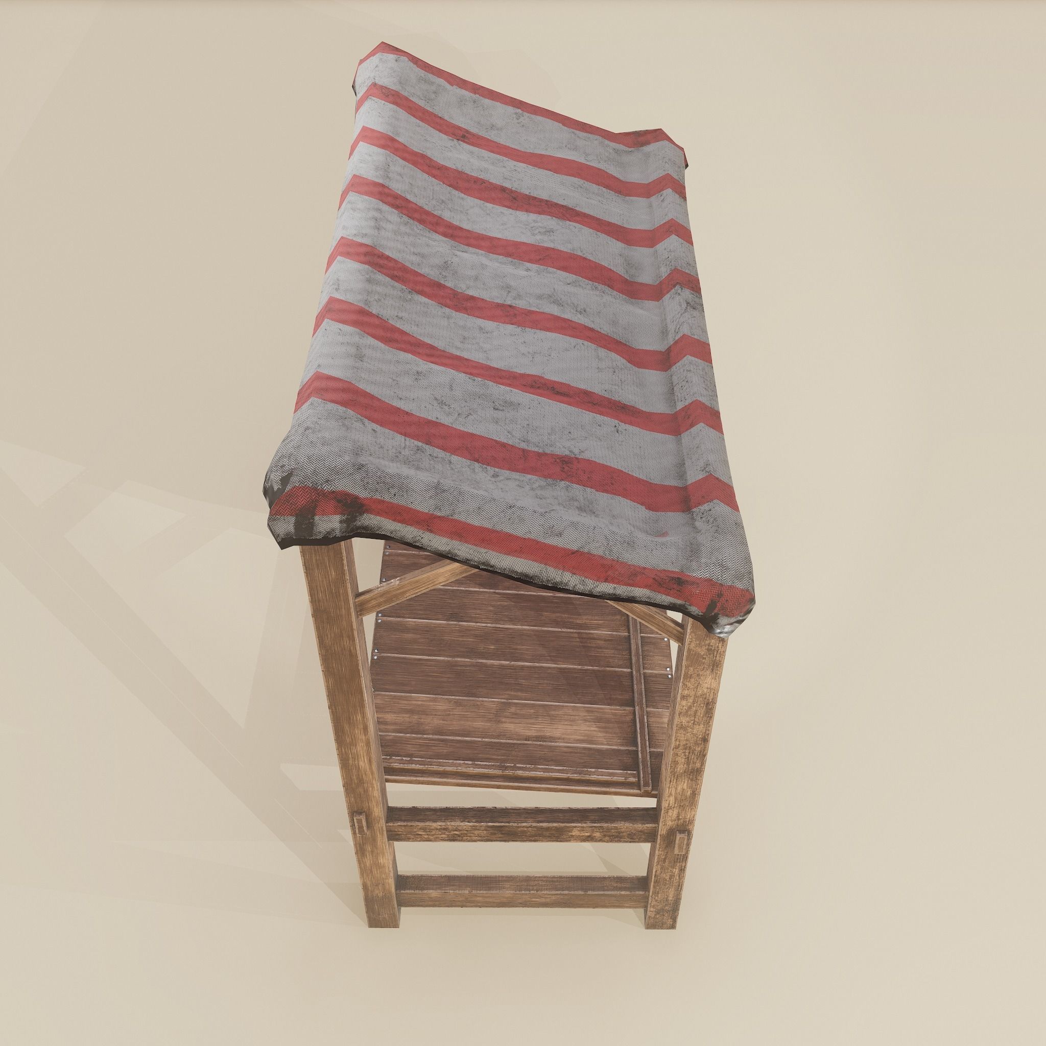 Merchant Stall Low-poly 3D model_14