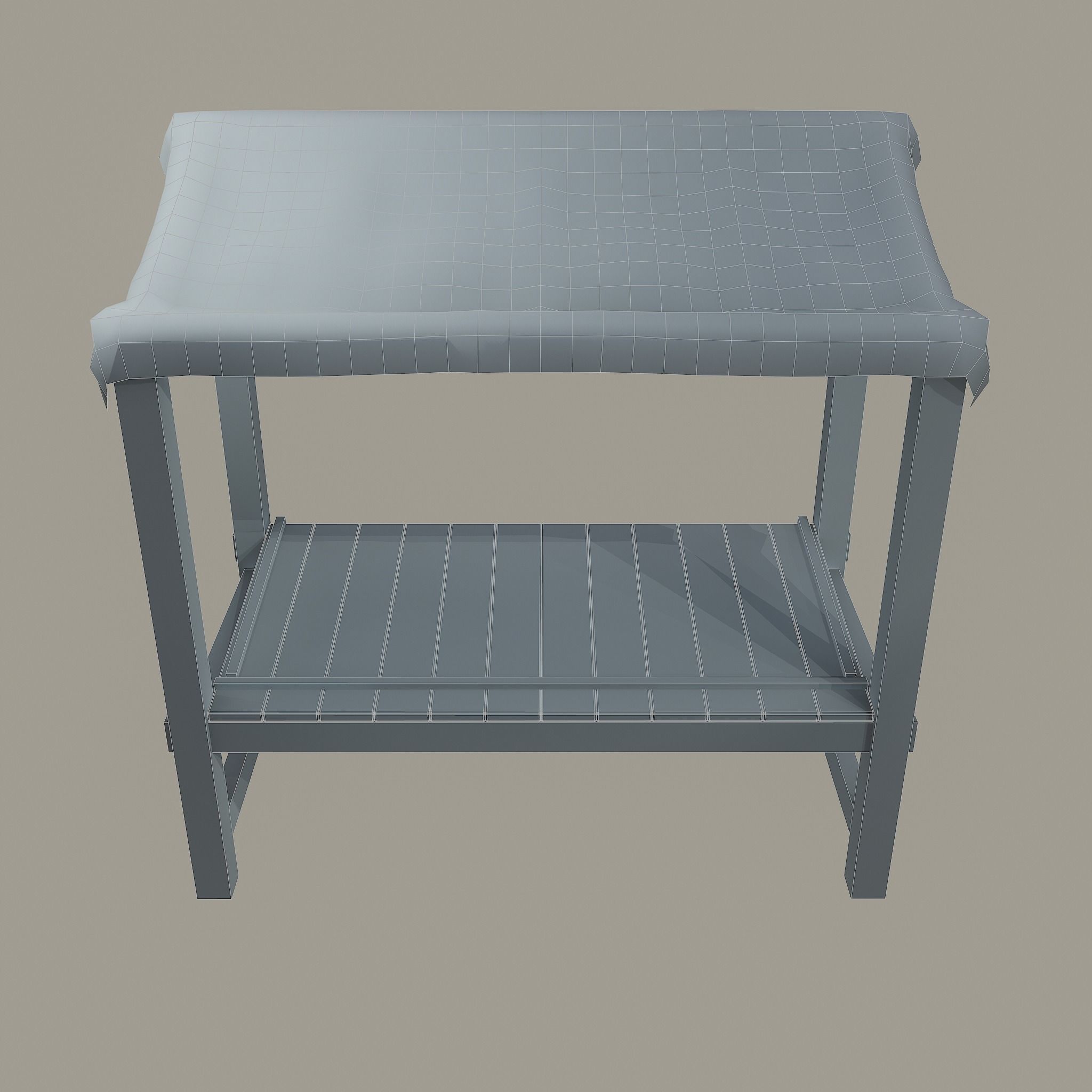 Merchant Stall Low-poly 3D model_30