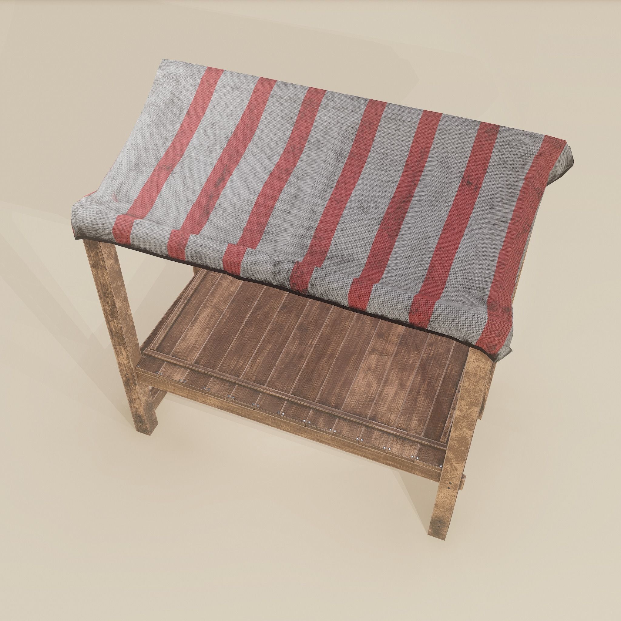 Merchant Stall Low-poly 3D model_12