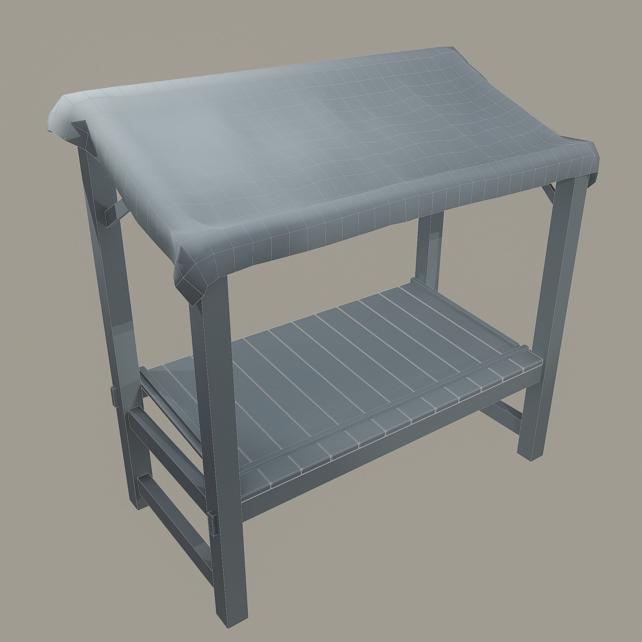 Merchant Stall Low-poly 3D model_31