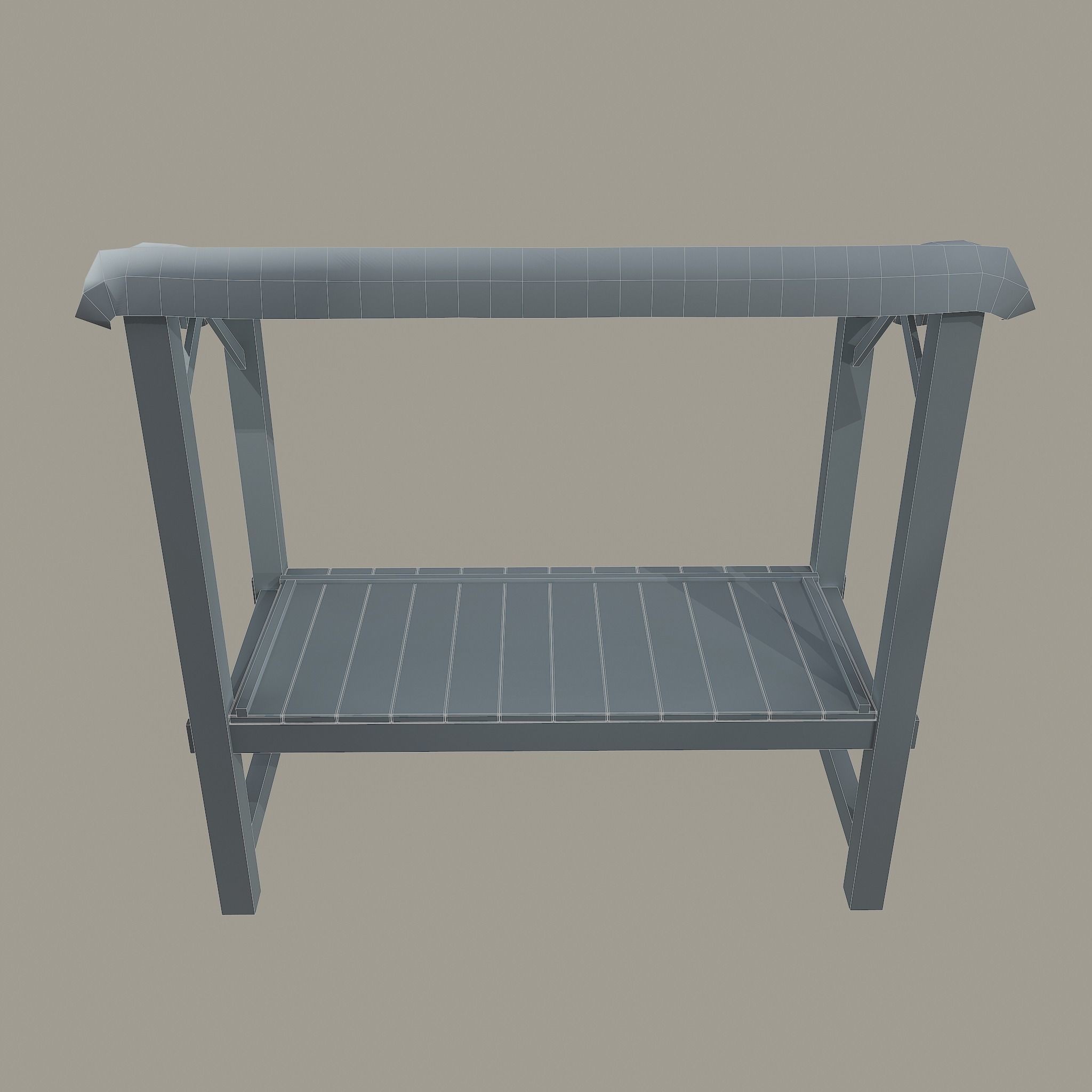 Merchant Stall Low-poly 3D model_34