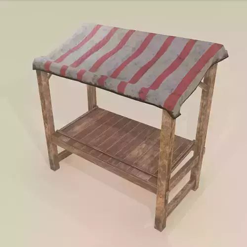 Merchant Stall Low-poly 3D model