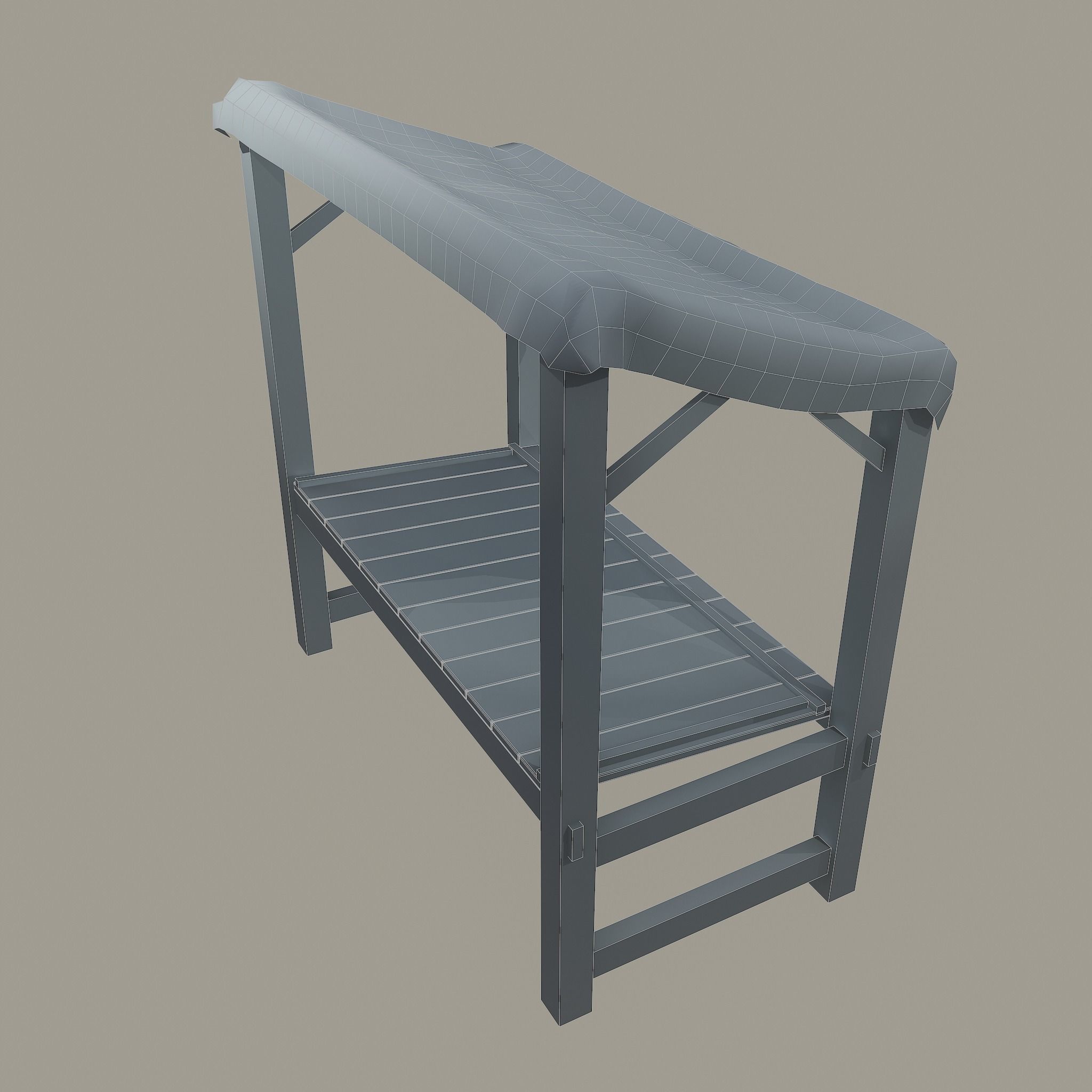 Merchant Stall Low-poly 3D model_35