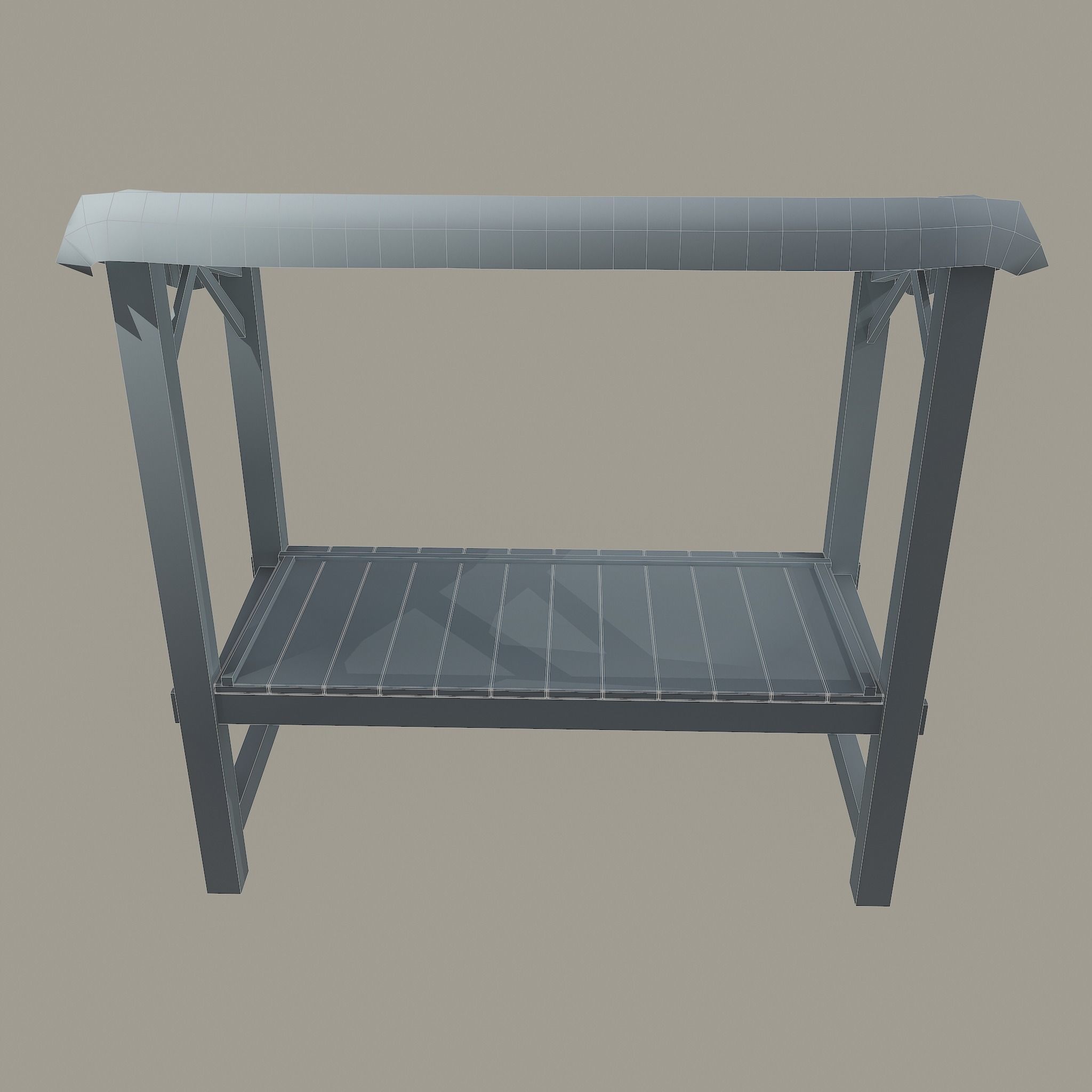 Merchant Stall Low-poly 3D model_29