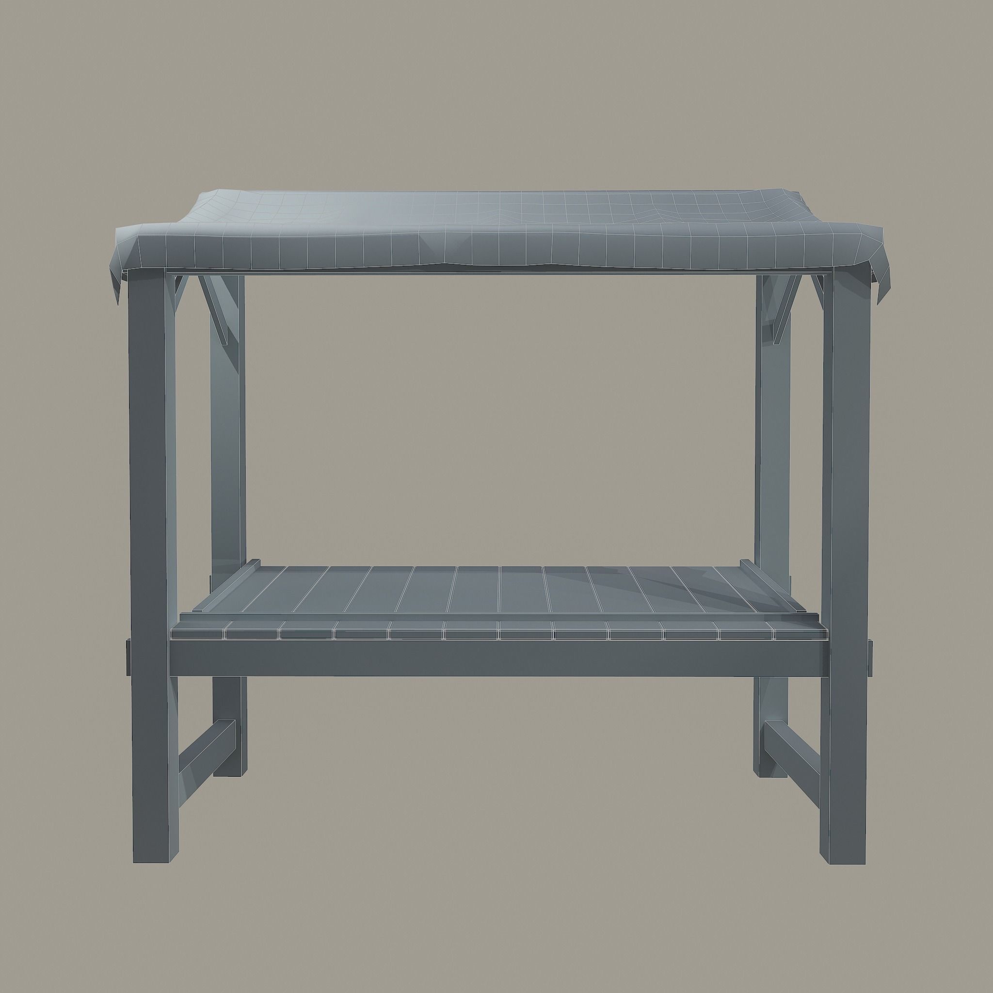 Merchant Stall Low-poly 3D model_40
