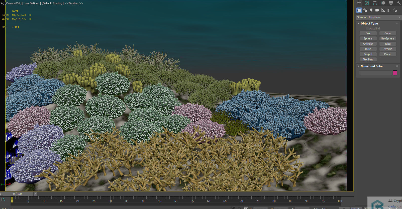 3D Cartoon Underwater Coral Reef Habitat Ocean Version 2 Low-poly 3D model_13