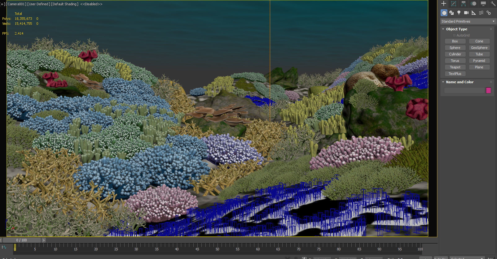3D Cartoon Underwater Coral Reef Habitat Ocean Version 2 Low-poly 3D model_10