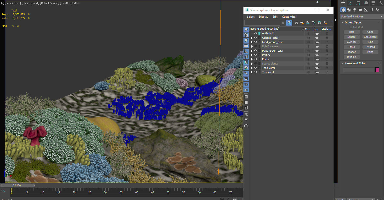 3D Cartoon Underwater Coral Reef Habitat Ocean Version 2 Low-poly 3D model_16