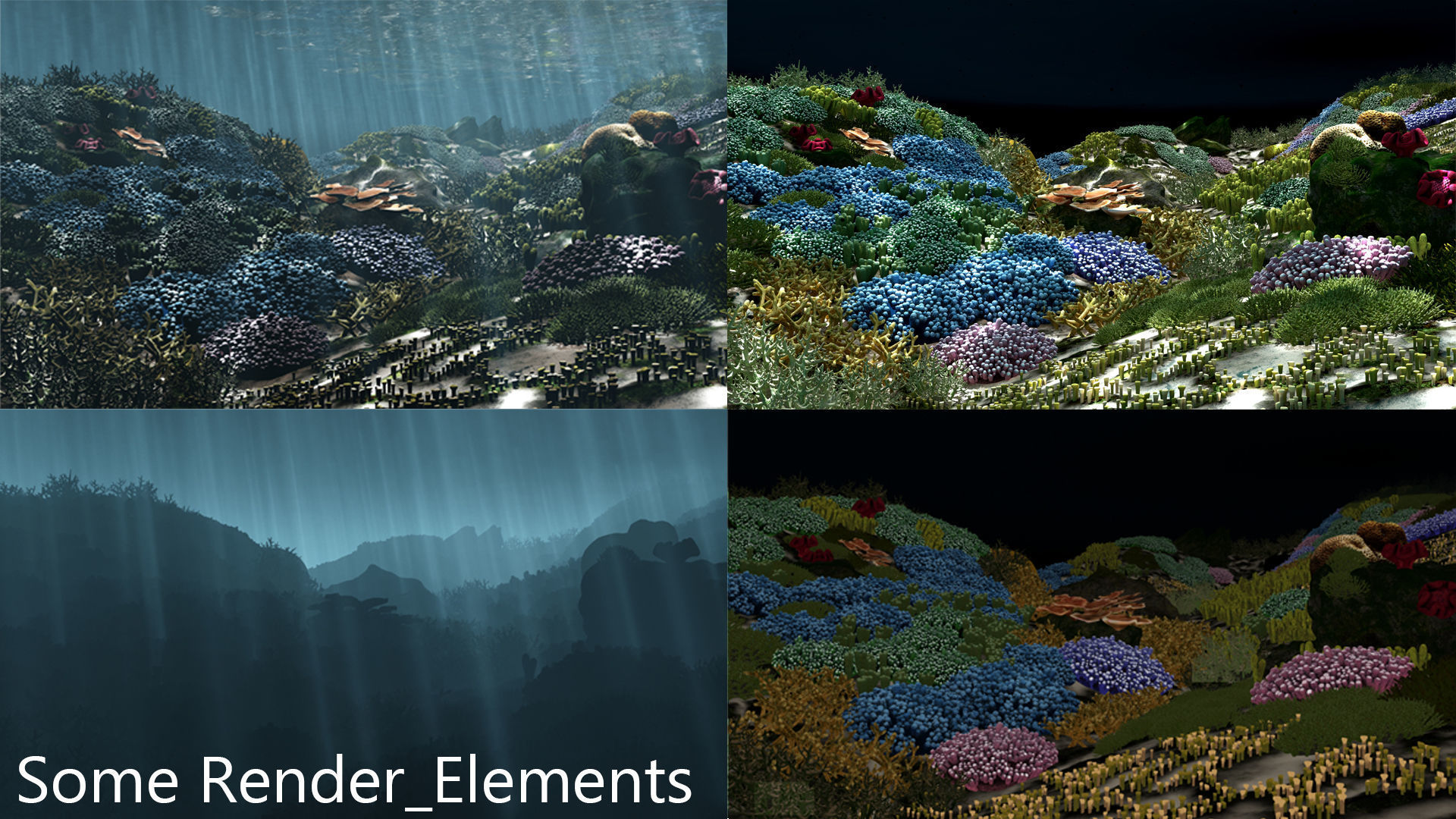 3D Cartoon Underwater Coral Reef Habitat Ocean Version 2 Low-poly 3D model_9