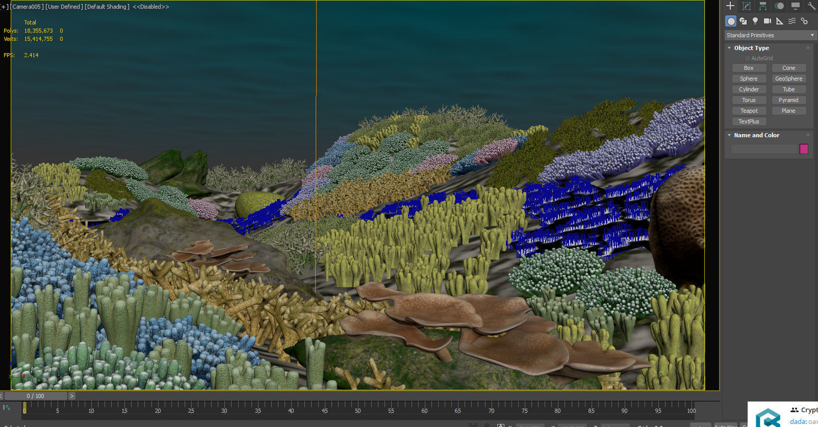 3D Cartoon Underwater Coral Reef Habitat Ocean Version 2 Low-poly 3D model_12