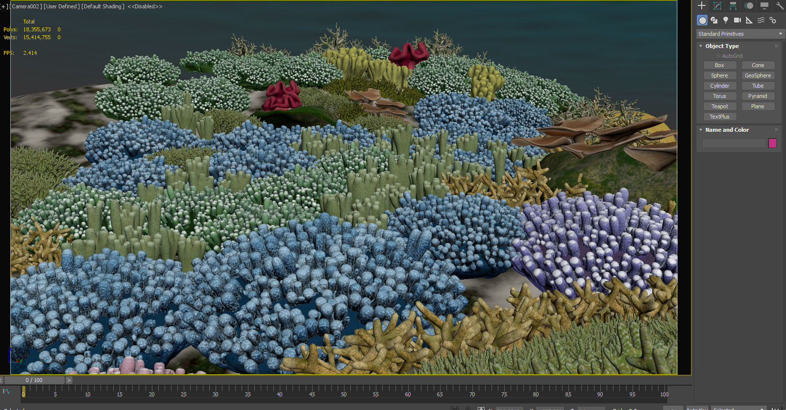 3D Cartoon Underwater Coral Reef Habitat Ocean Version 2 Low-poly 3D model_11