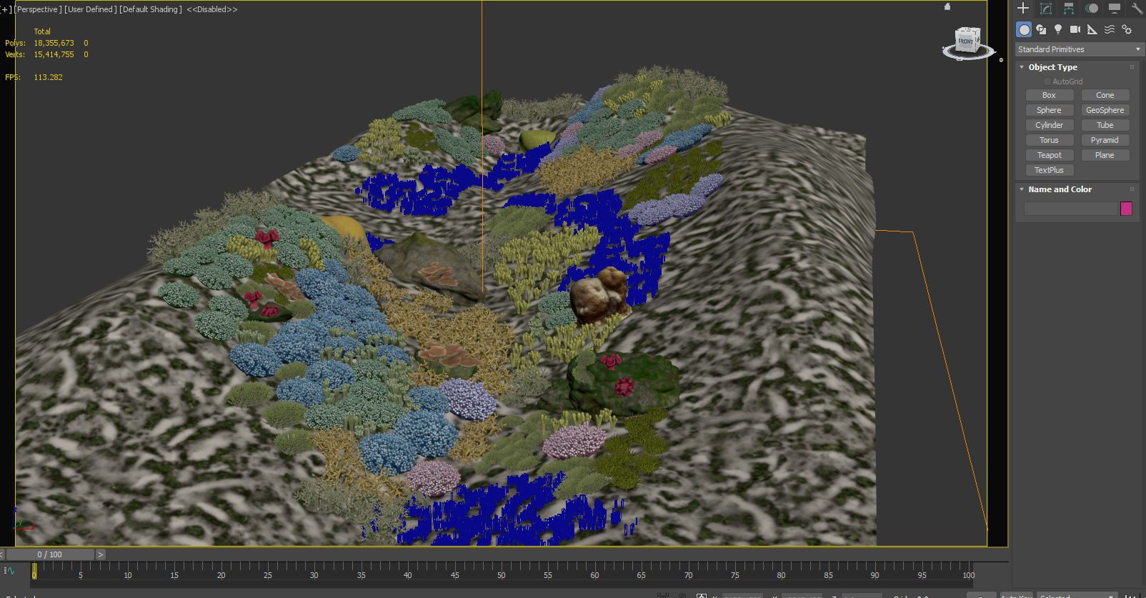 3D Cartoon Underwater Coral Reef Habitat Ocean Version 2 Low-poly 3D model_15