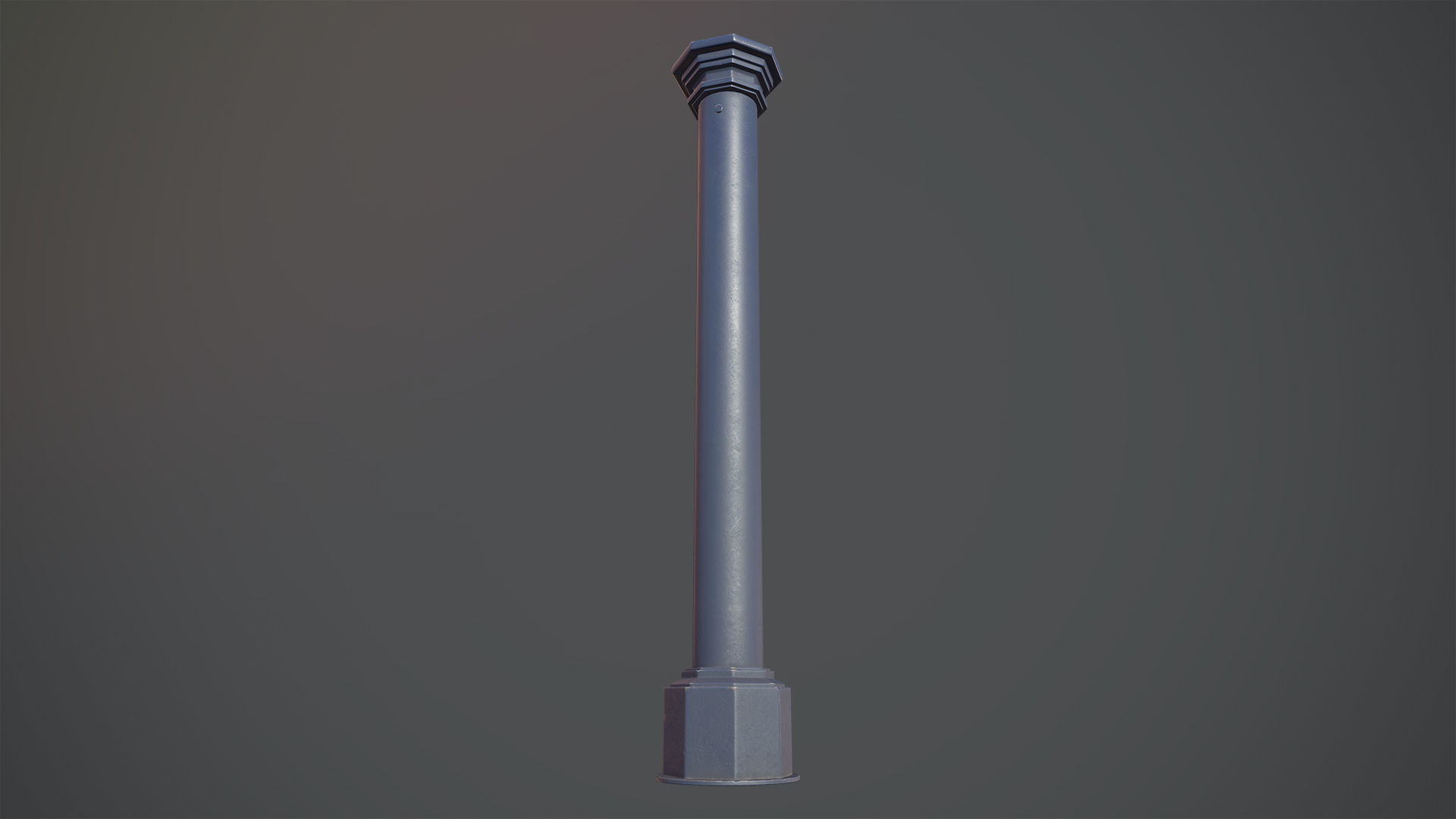 Barrier Bollard pack 3 Blue v1 Low-poly 3D model_3