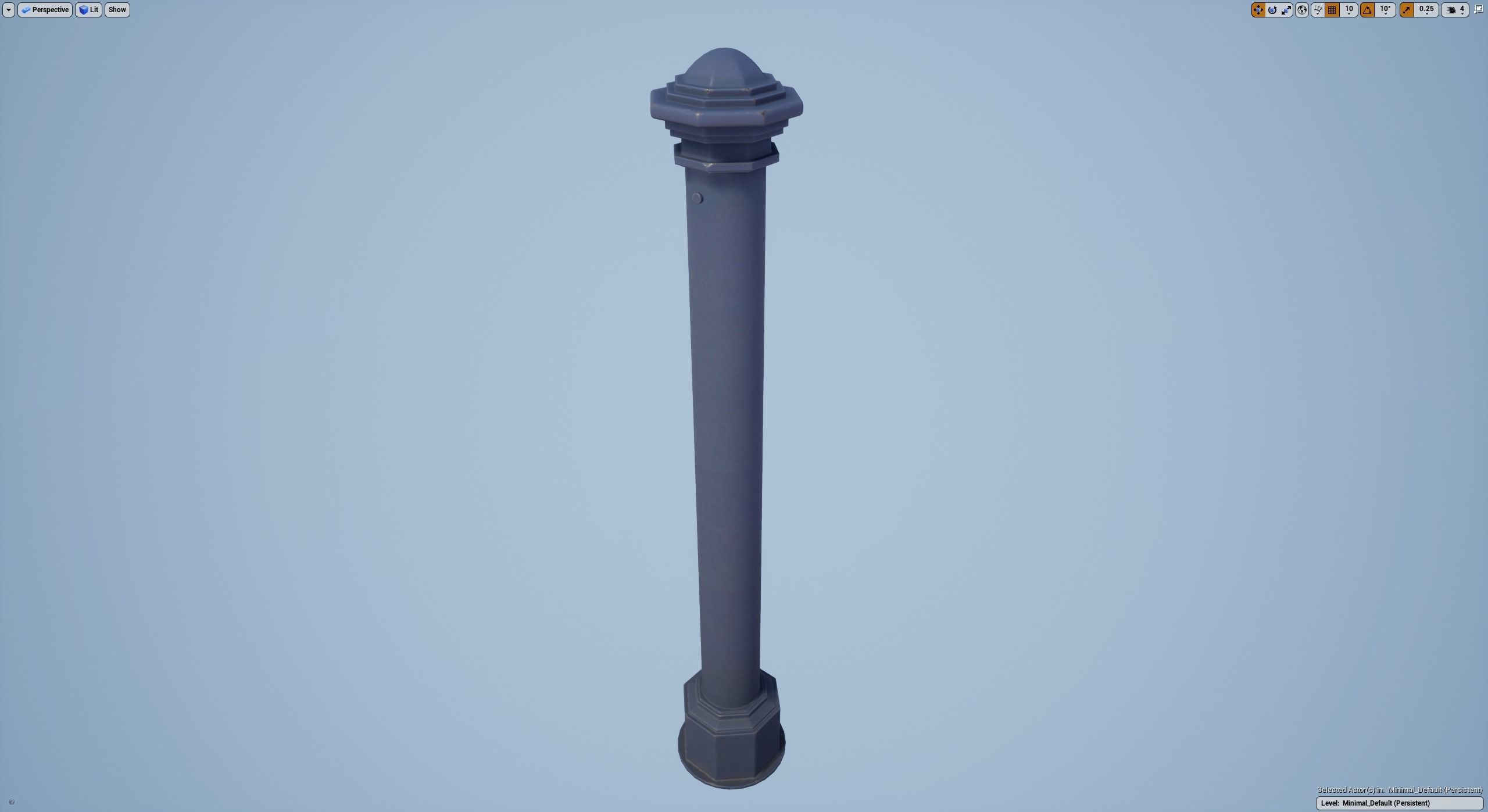 Barrier Bollard pack 3 Blue v1 Low-poly 3D model_21