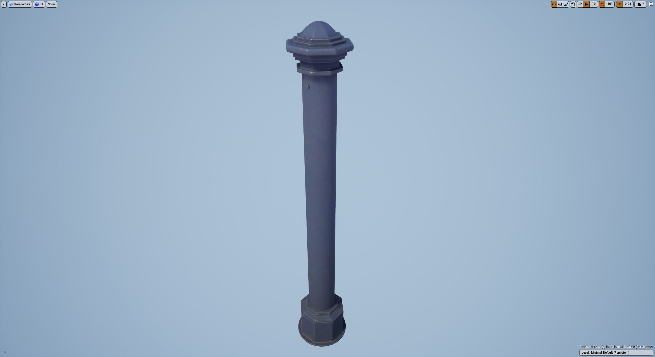 Barrier Bollard pack 3 Blue v2 Low-poly 3D model_21