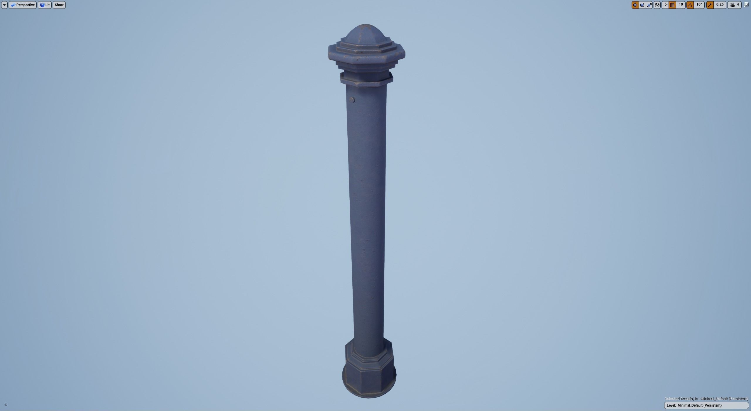 Barrier Bollard pack 3 Blue v3 Low-poly 3D model_21