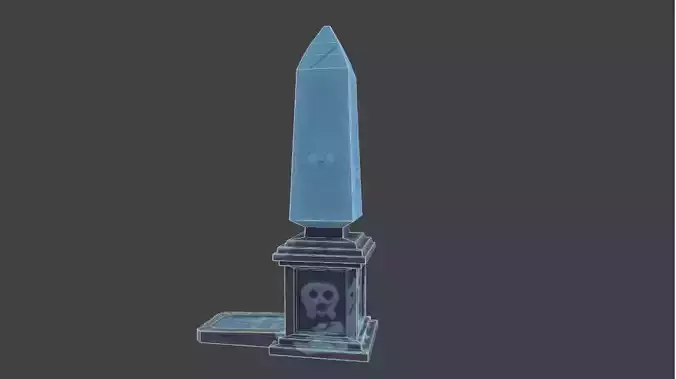 low poly christal sword with glow