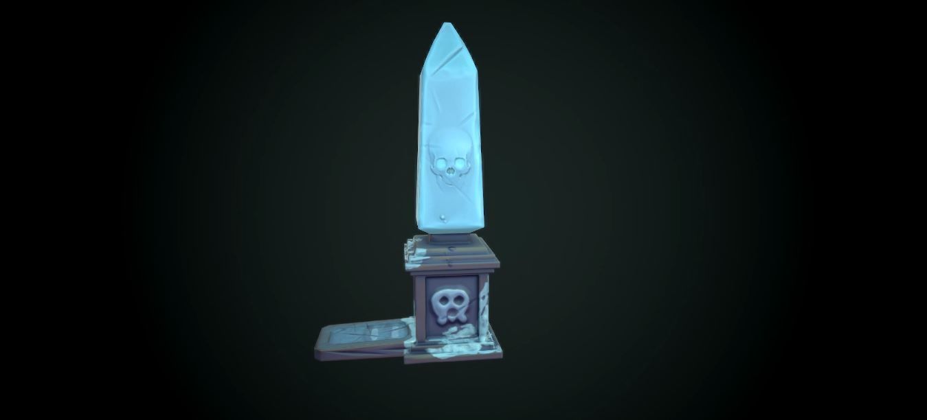 low poly christal sword with glow Texture_2