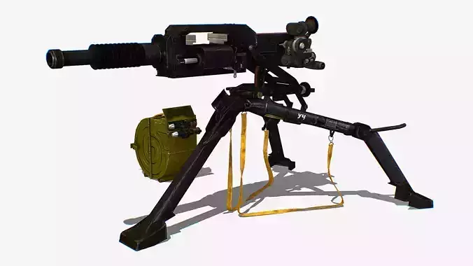 Soviet AGS-17 Plamya automatic Grenade Launcher Low-poly 3D model