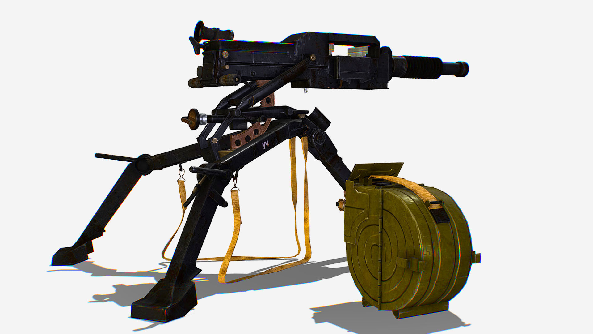 Soviet AGS-17 Plamya automatic Grenade Launcher Low-poly 3D model_5