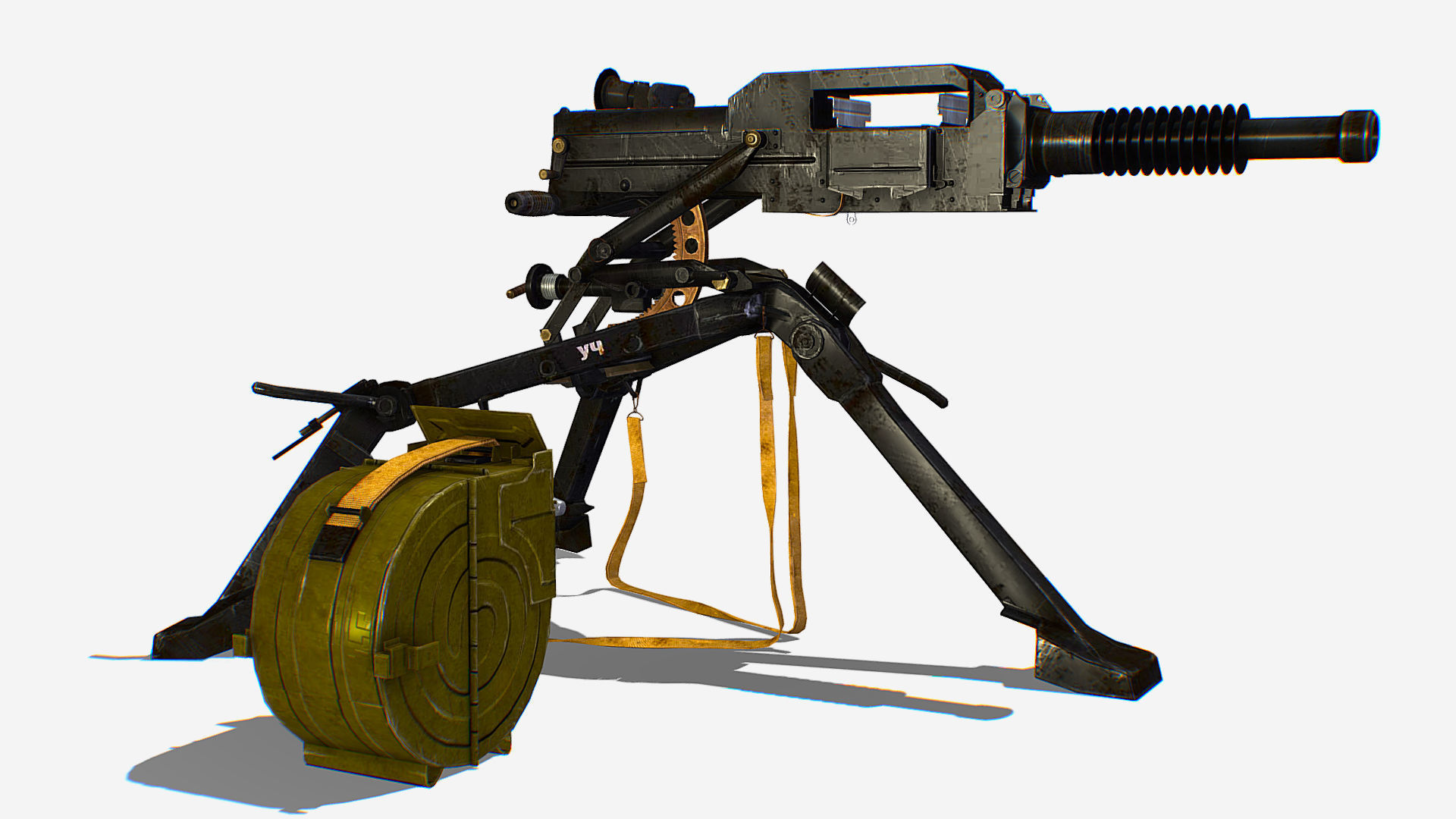 Soviet AGS-17 Plamya automatic Grenade Launcher Low-poly 3D model_6