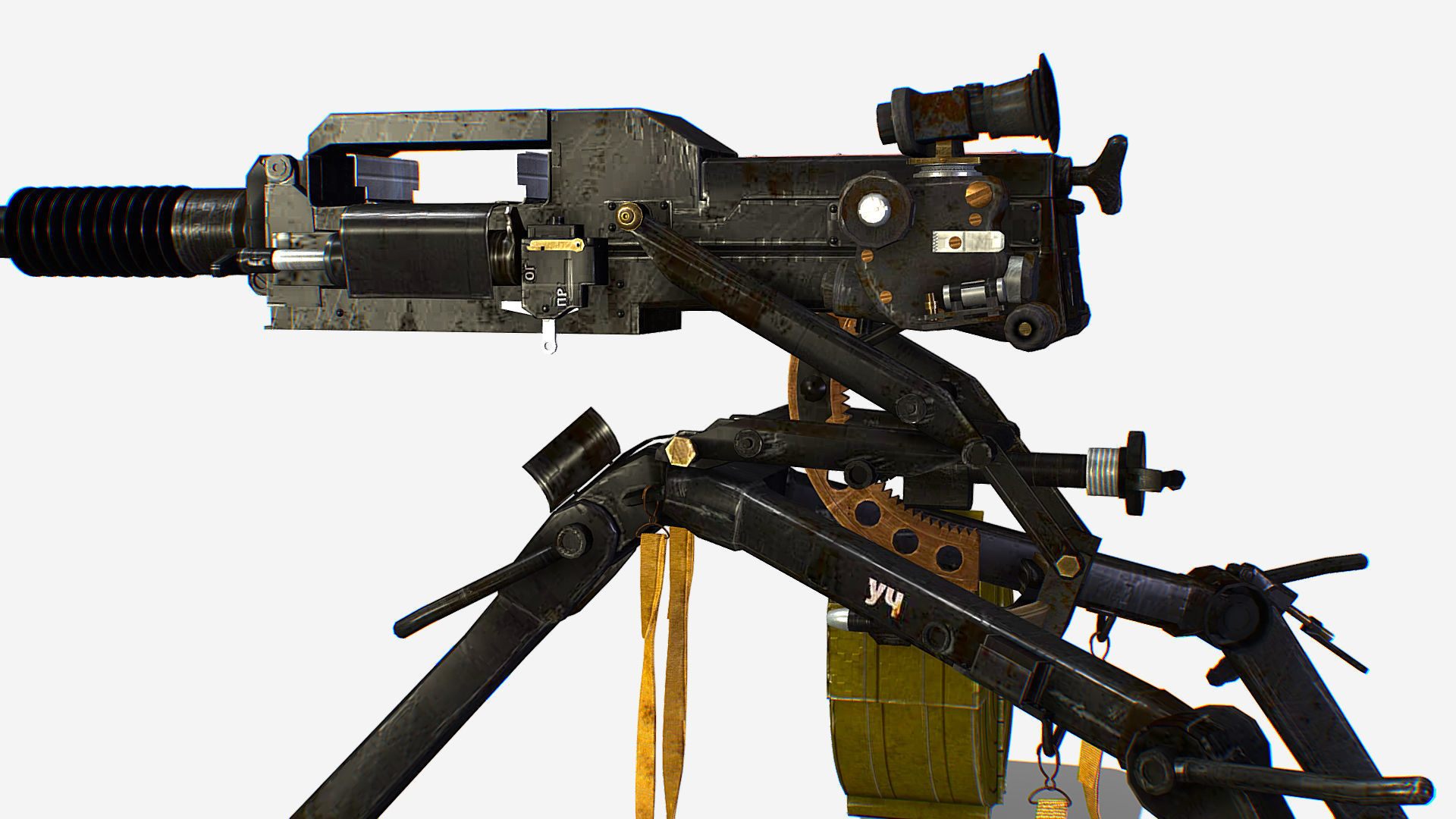 Soviet AGS-17 Plamya automatic Grenade Launcher Low-poly 3D model_9