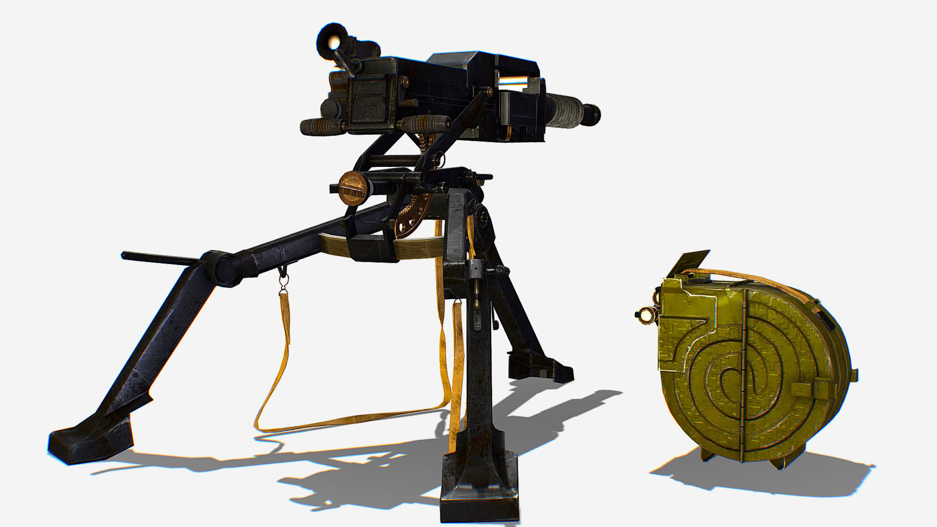 Soviet AGS-17 Plamya automatic Grenade Launcher Low-poly 3D model_4