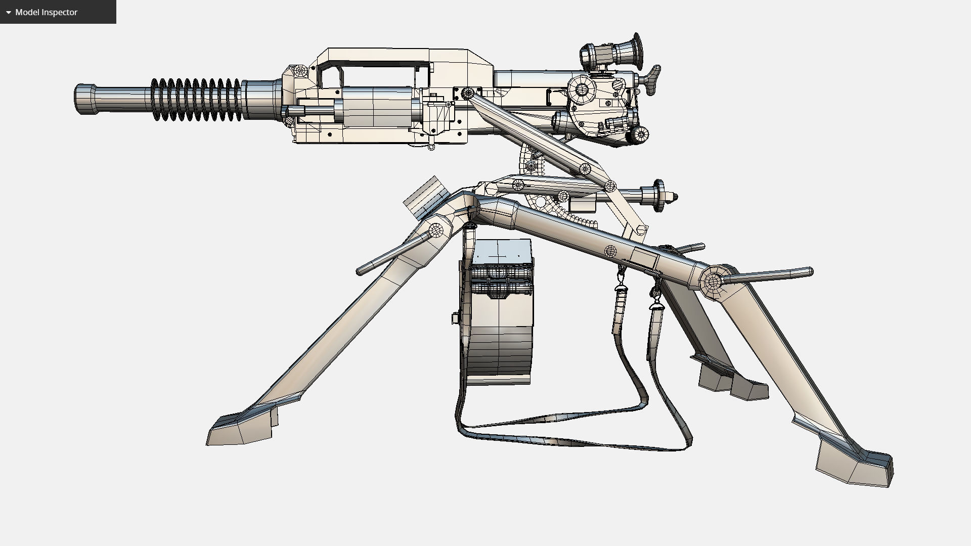 Soviet AGS-17 Plamya automatic Grenade Launcher Low-poly 3D model_11