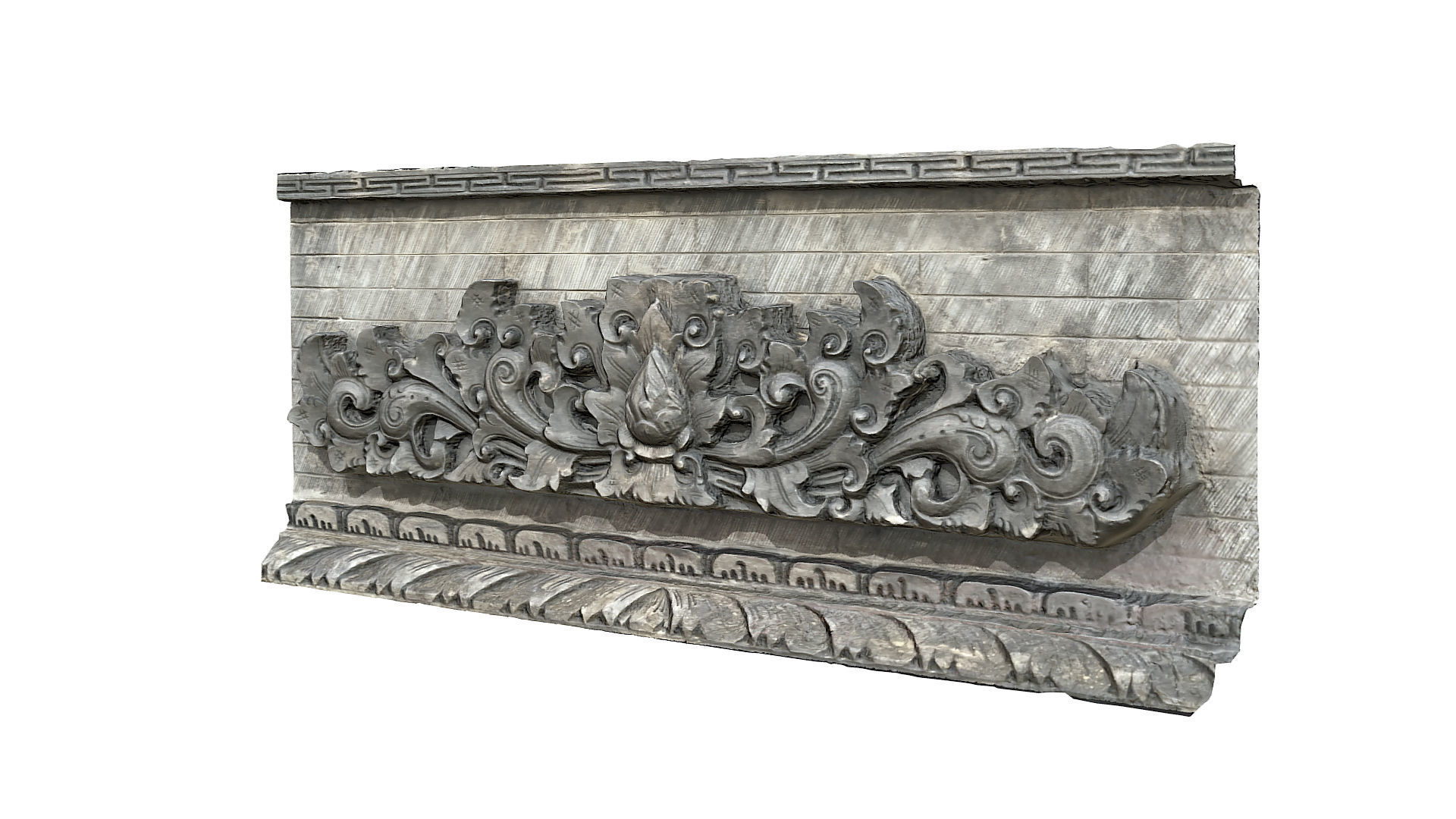 Balinese Wall Barelief Decorative Ornament 3D model_3