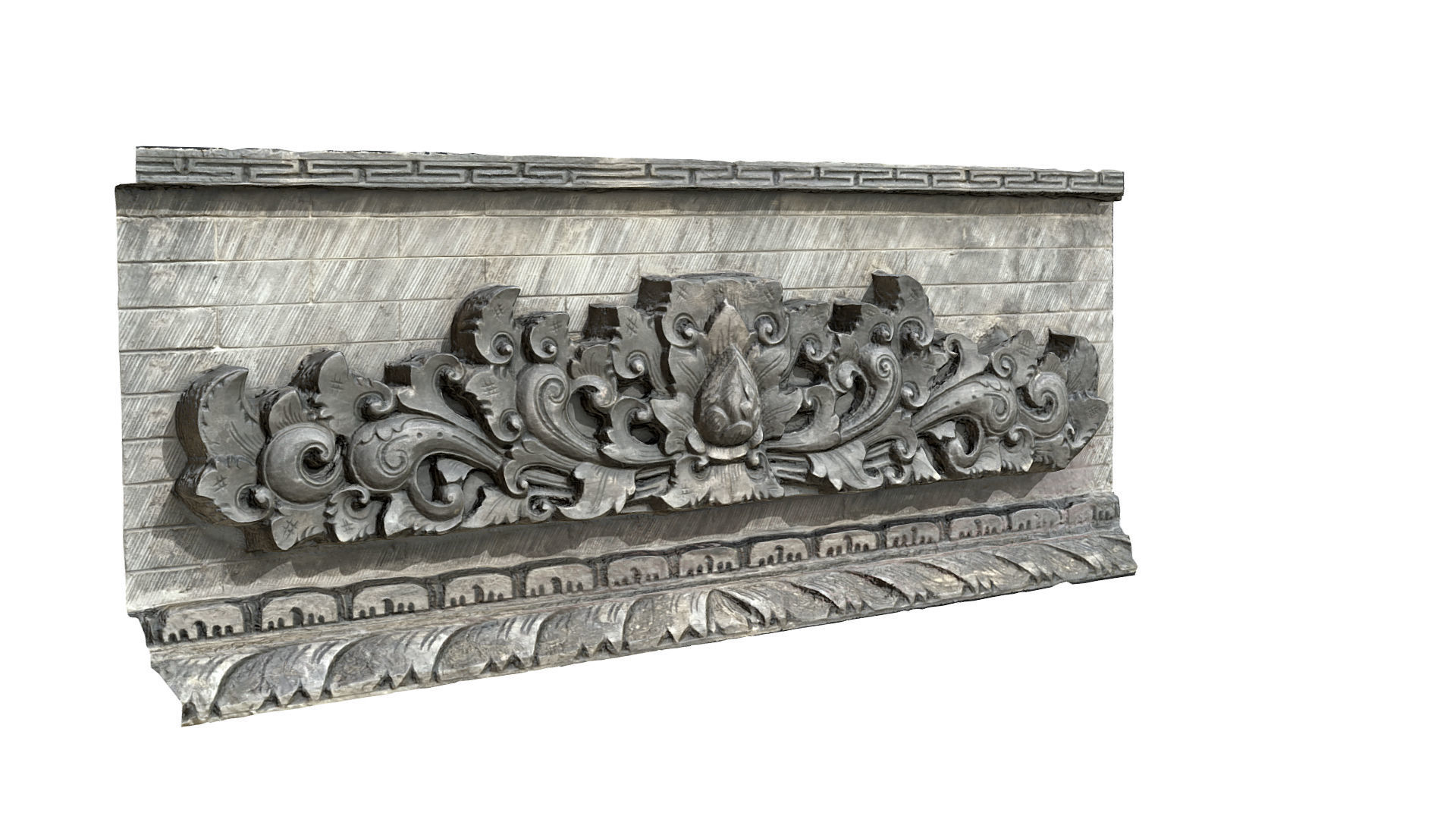 Balinese Wall Barelief Decorative Ornament 3D model_1