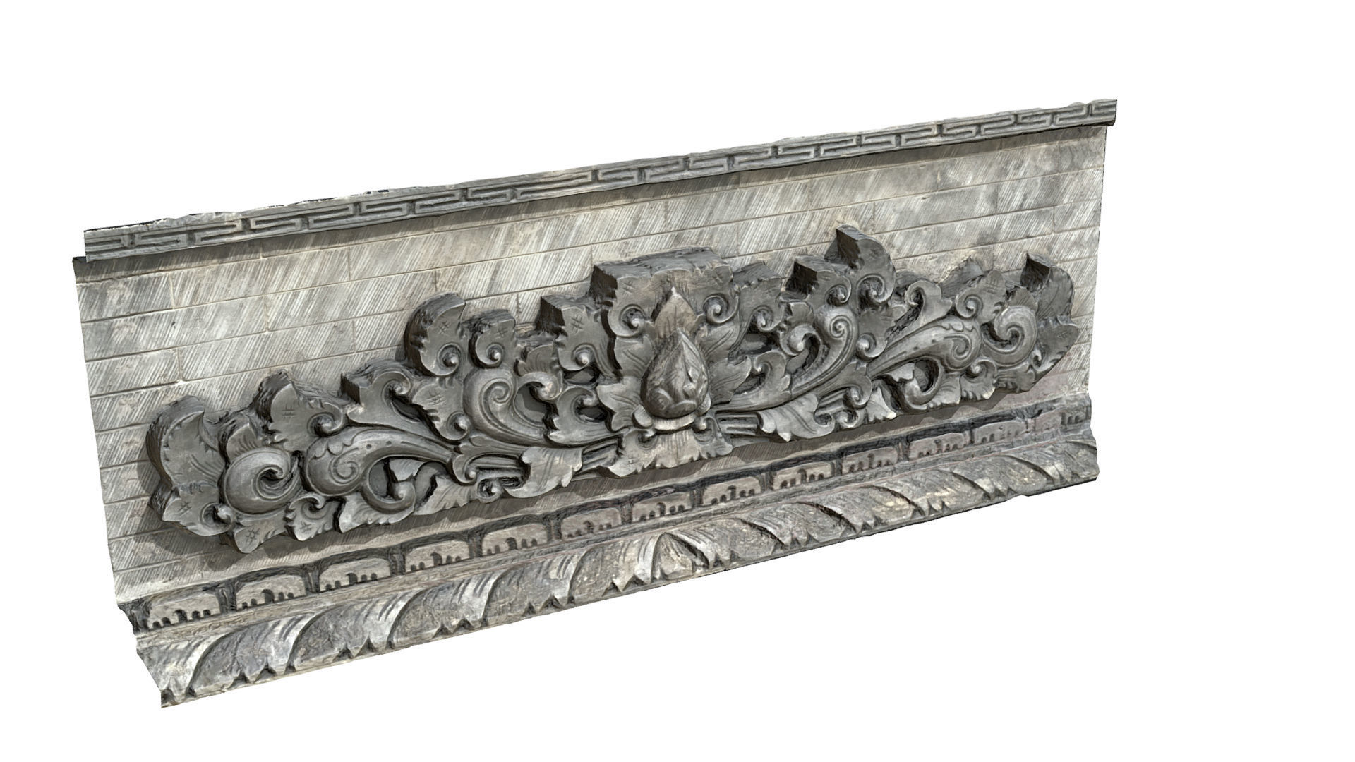 Balinese Wall Barelief Decorative Ornament 3D model_2