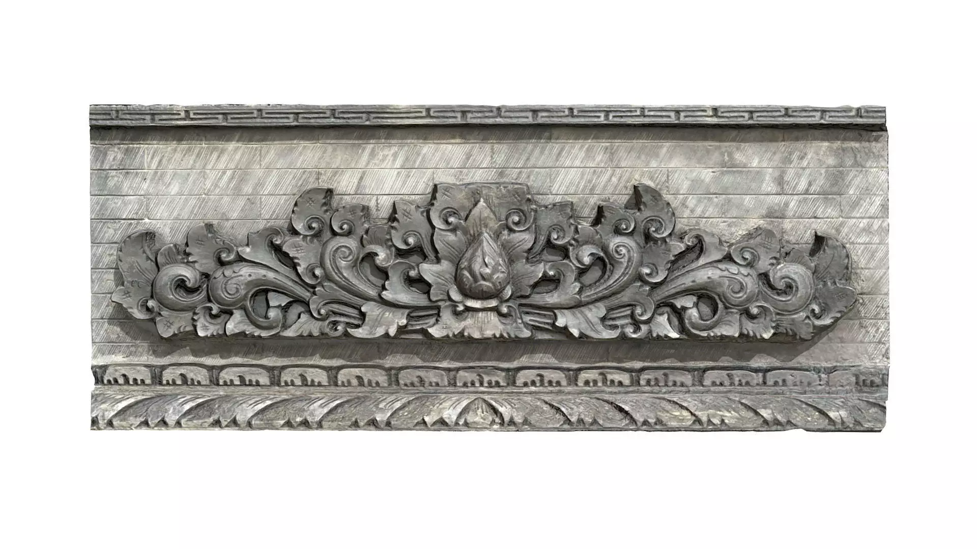 Balinese Wall Barelief Decorative Ornament 3D model_0