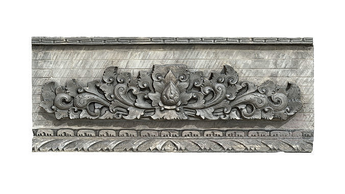 Balinese Wall Barelief Decorative Ornament 3D model