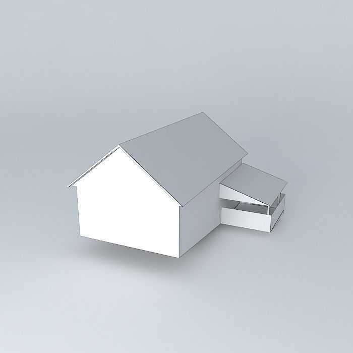 dom5humno old barn with roof Free 3D model_3