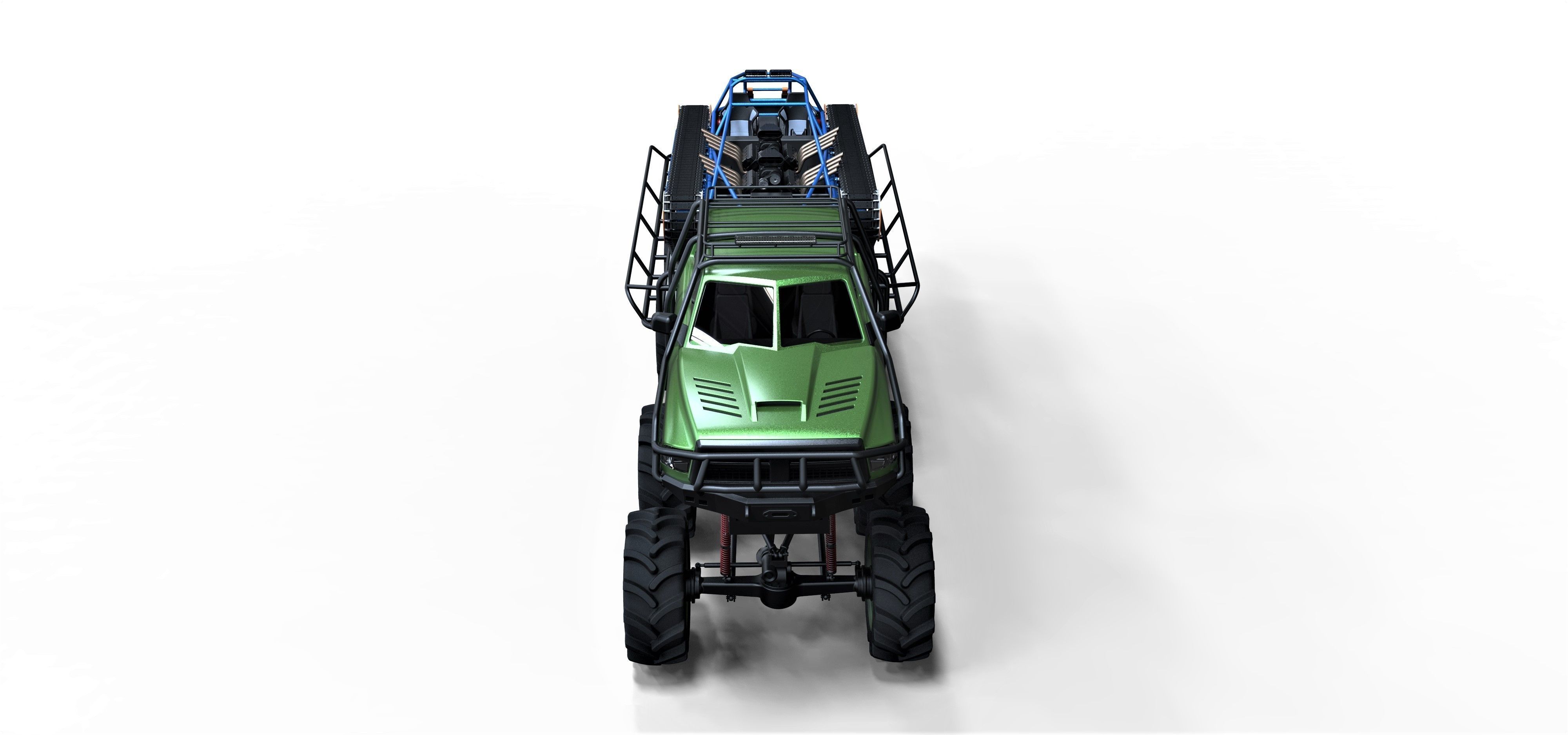 Super bogger with Concept tracked vehicle 3D model_4