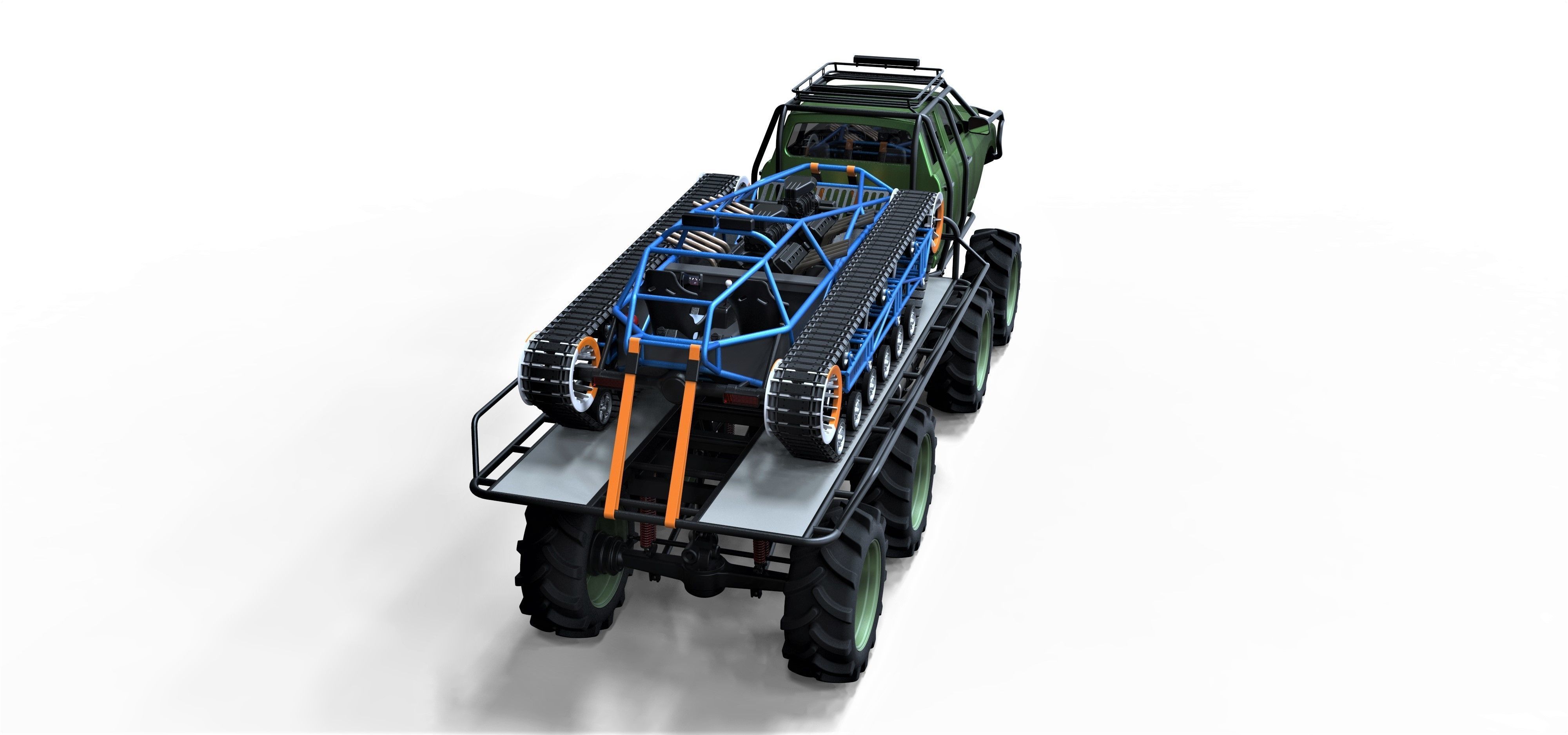 Super bogger with Concept tracked vehicle 3D model_12