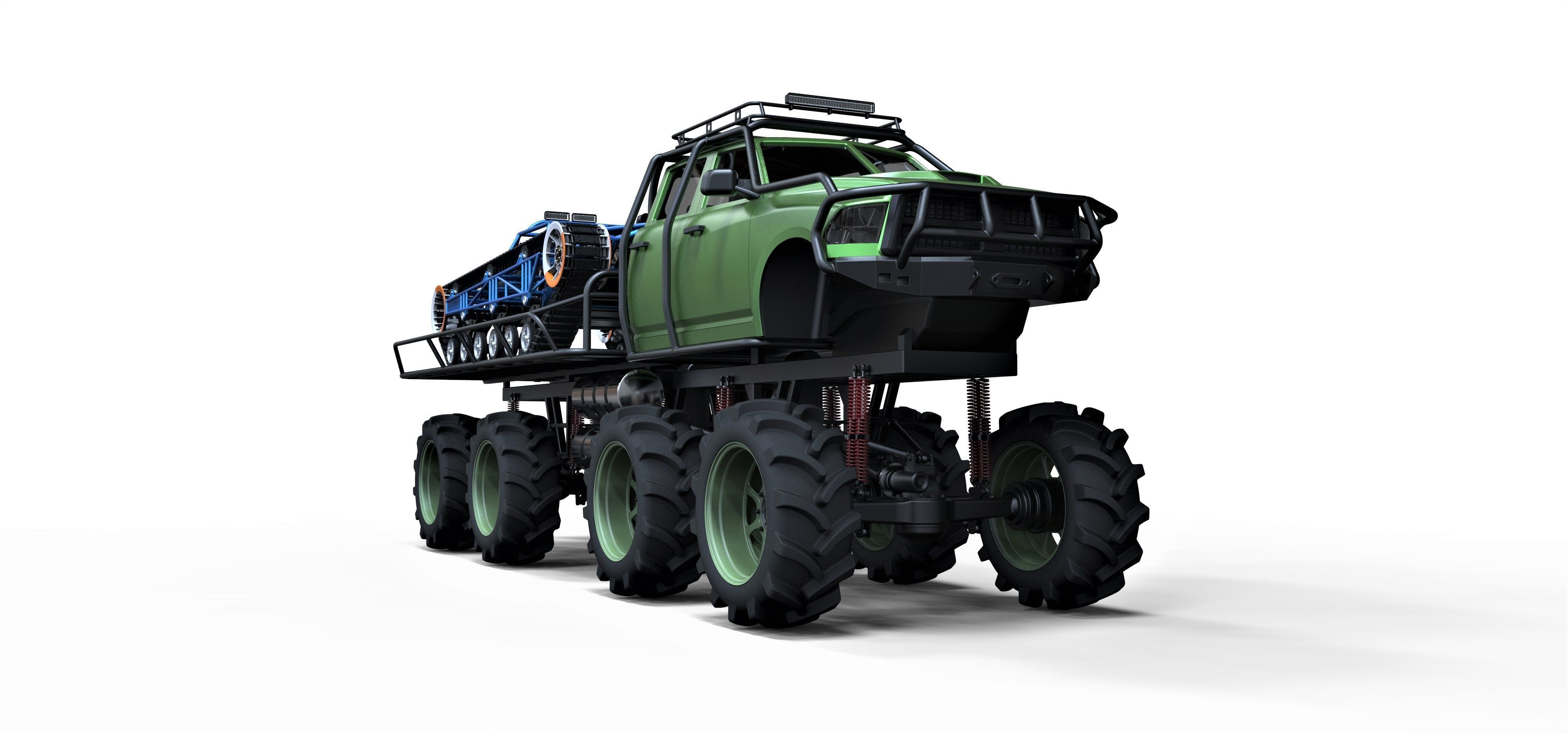 Super bogger with Concept tracked vehicle 3D model_3