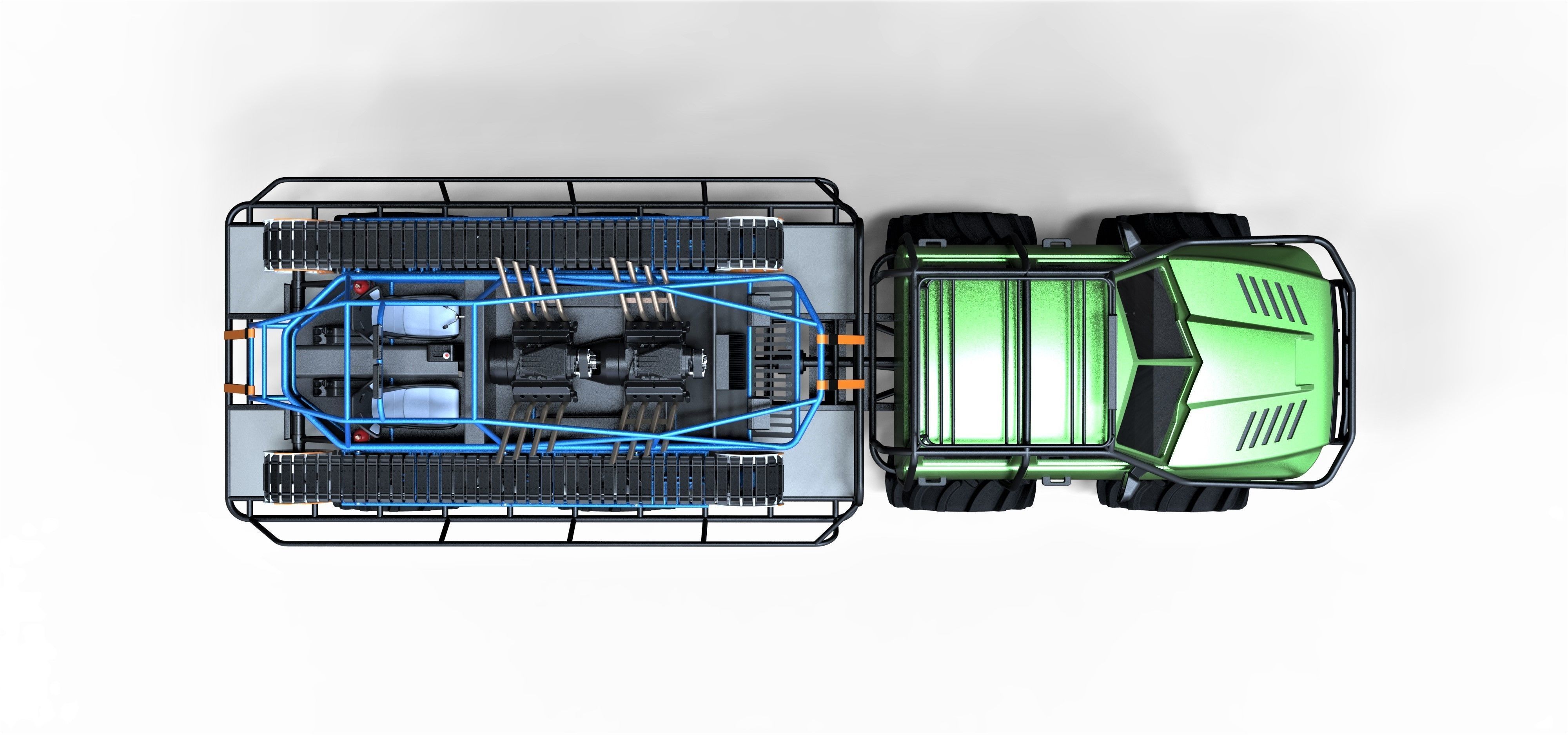Super bogger with Concept tracked vehicle 3D model_8