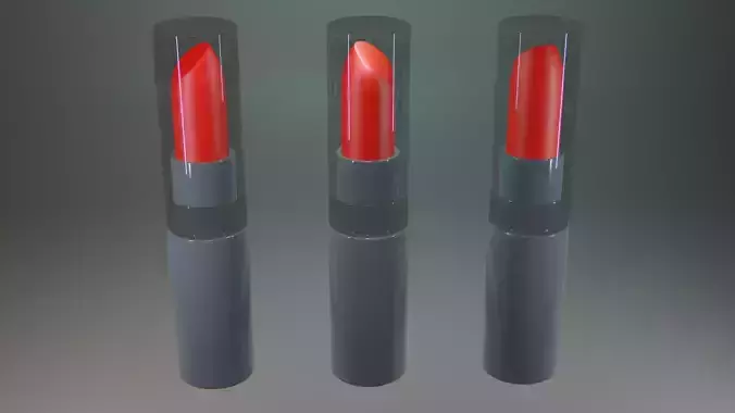 Lipstick three lipsticks 3D model