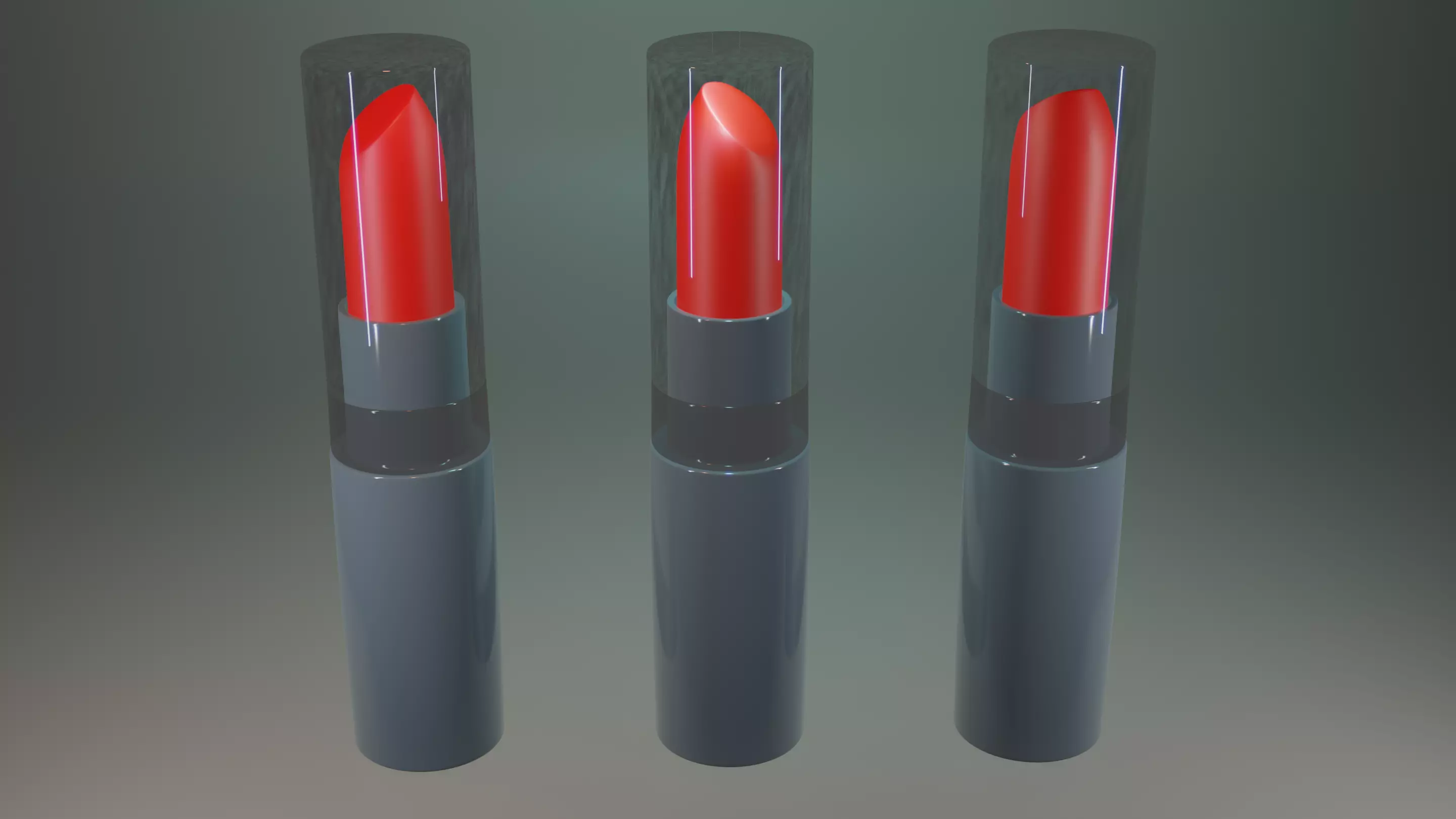 Lipstick three lipsticks 3D model_0