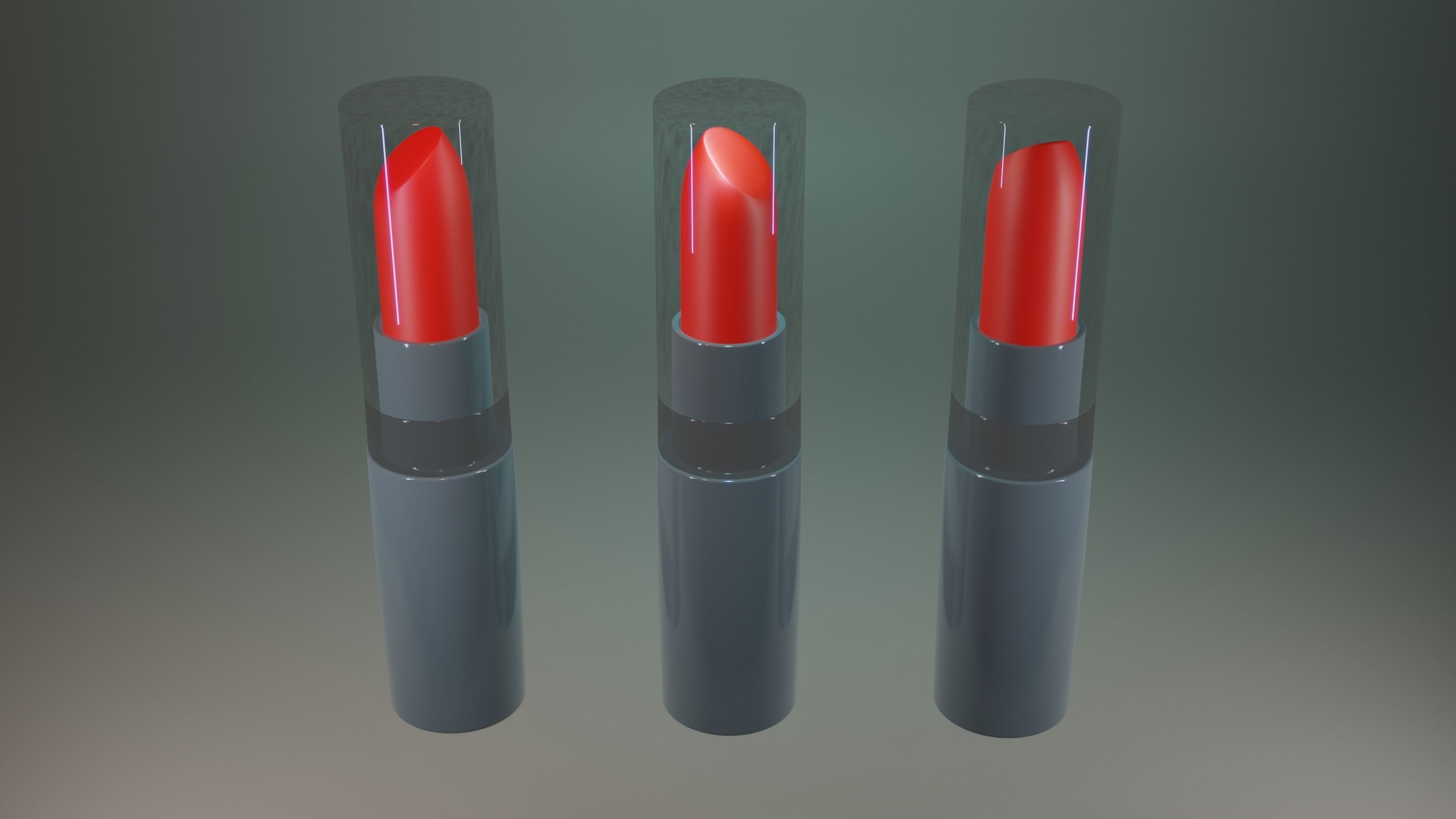 Lipstick three lipsticks 3D model_2