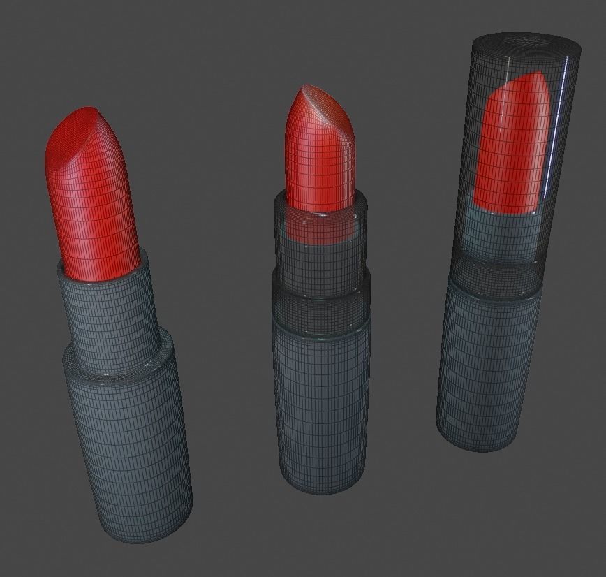 Lipstick three lipsticks 3D model_3