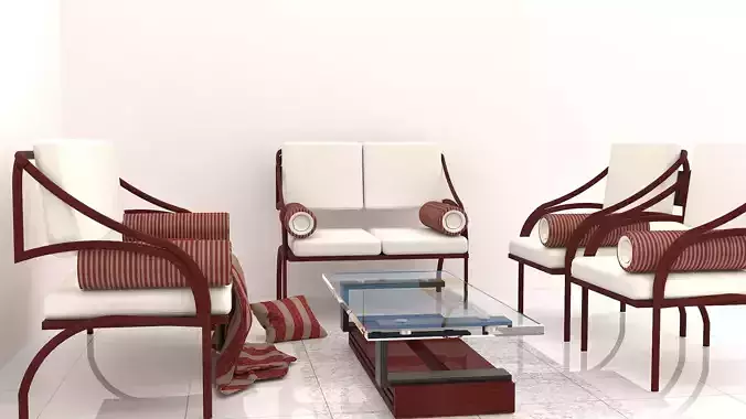 Traditional Cane Chairs  3D model