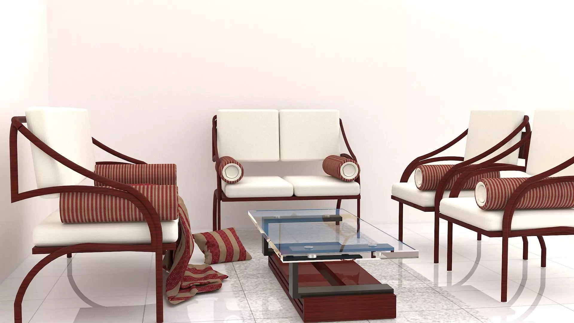 Traditional Cane Chairs  3D model_0