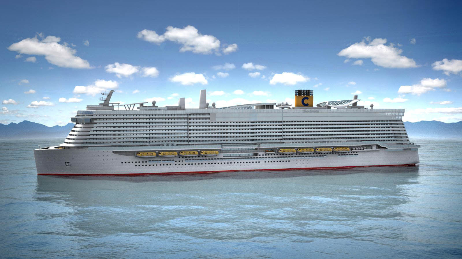 Costa Smeralda cruise ship 3D model_12
