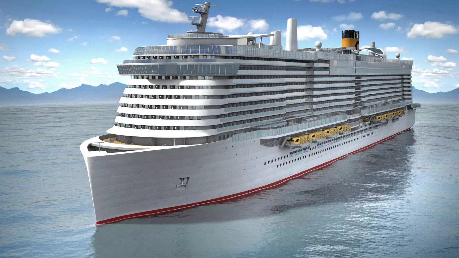Costa Smeralda cruise ship 3D model_0