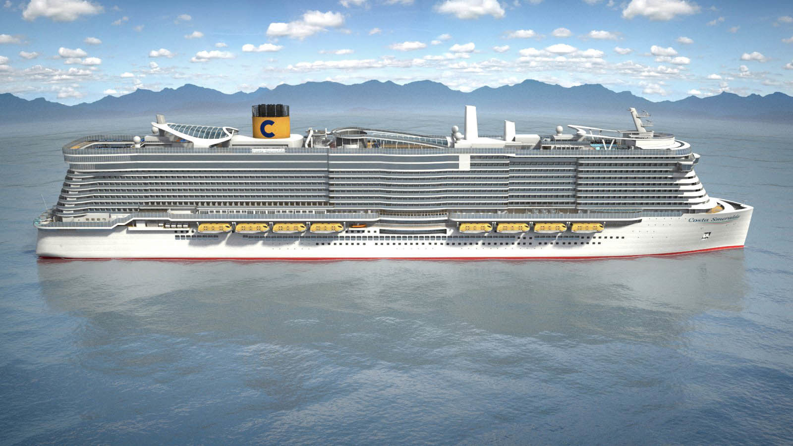 Costa Smeralda cruise ship 3D model_8