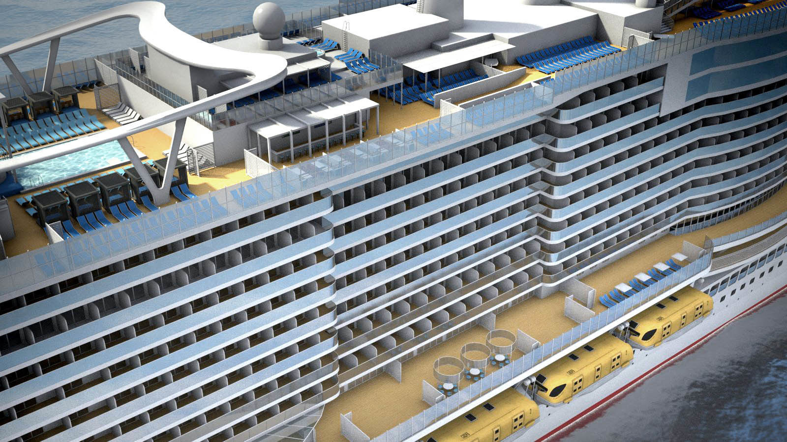 Costa Smeralda cruise ship 3D model_2