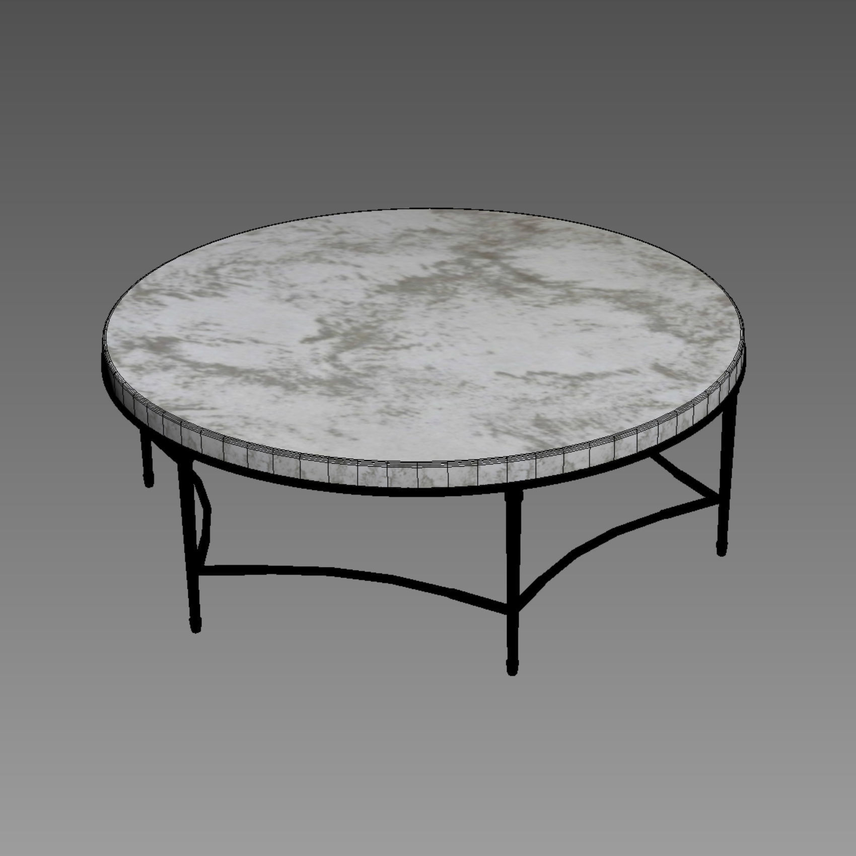 Cynthia Rowley for Hooker Furniture Aura Round Coffee Table 3D model_3