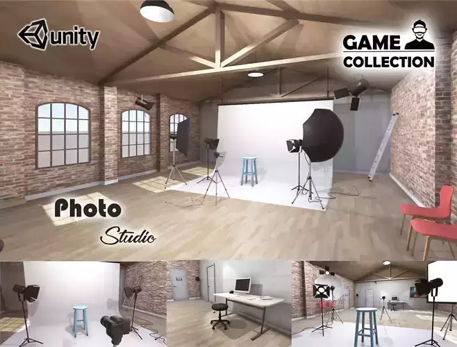 Photo Studio Low-poly 3D model
